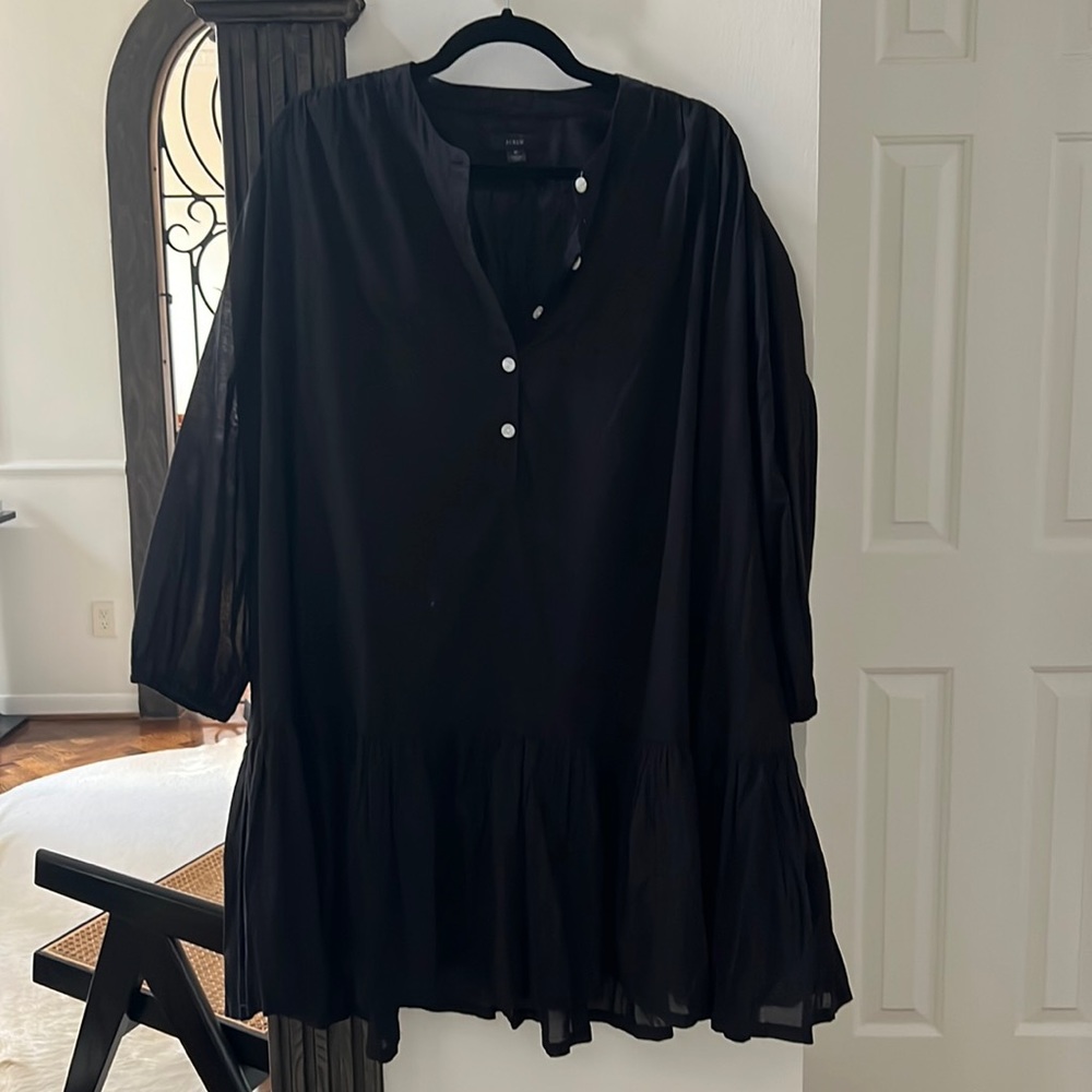 Jcrew Swim Coverup Dress Black Sz M